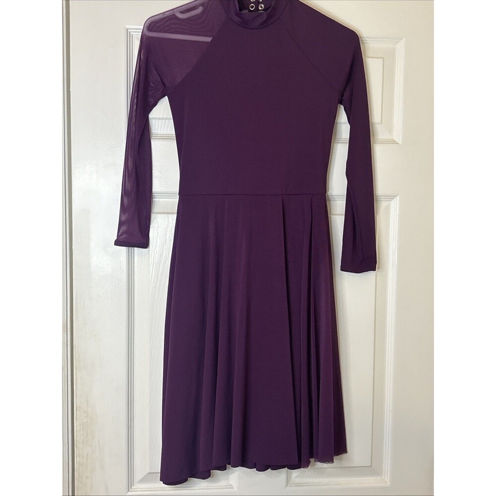 EUC Girls Weissman Purple Dance Recital Dress Costume Sz Large Child  12286